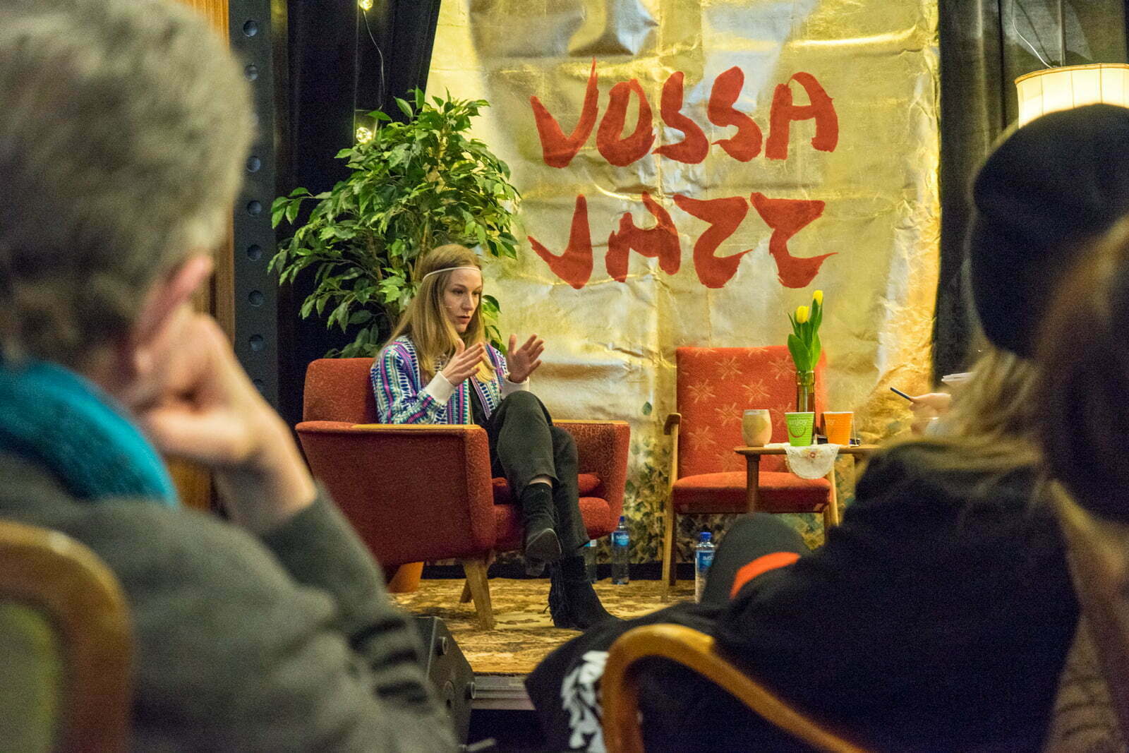 Hedvig Mollestad, Jazznytt med Audun Vinger (Foto: Vossa Jazz/Lars Finborud)