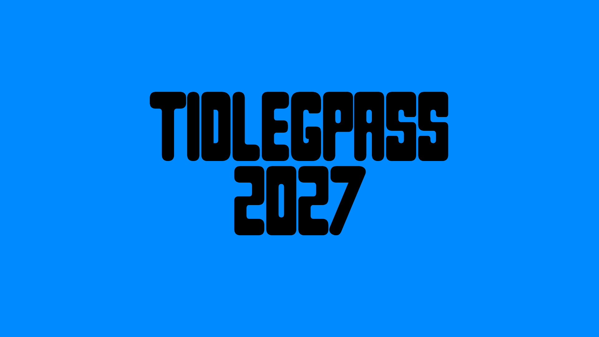 TIDLEGpasset 2027 er i salg!